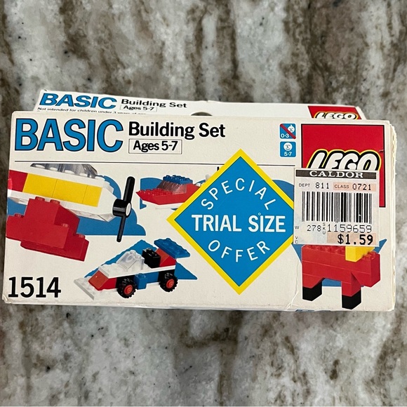 1988 Lego basic building set 1514 new in sealed box undamaged vintage - Picture 2 of 6